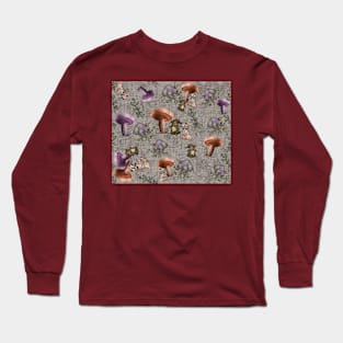 Woodland Mice and Mushrooms Long Sleeve T-Shirt